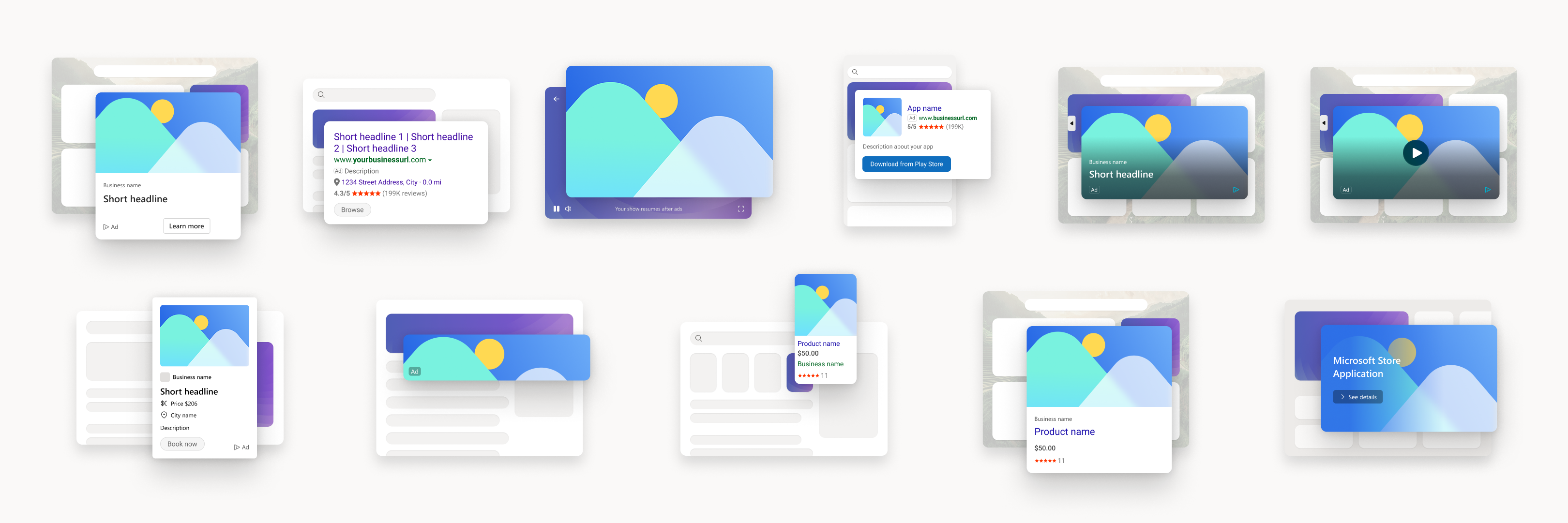 final ad preview components