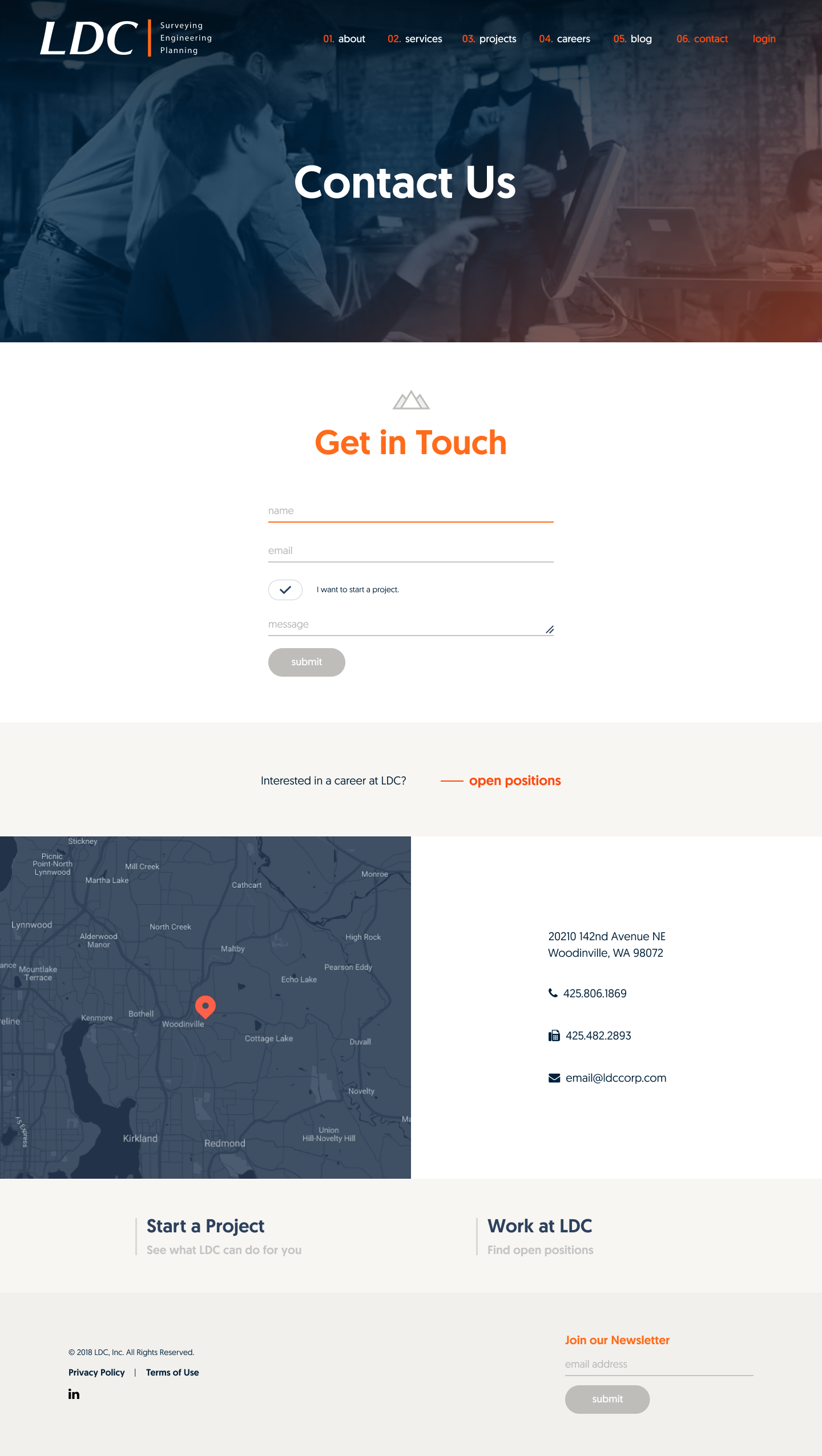 contact page