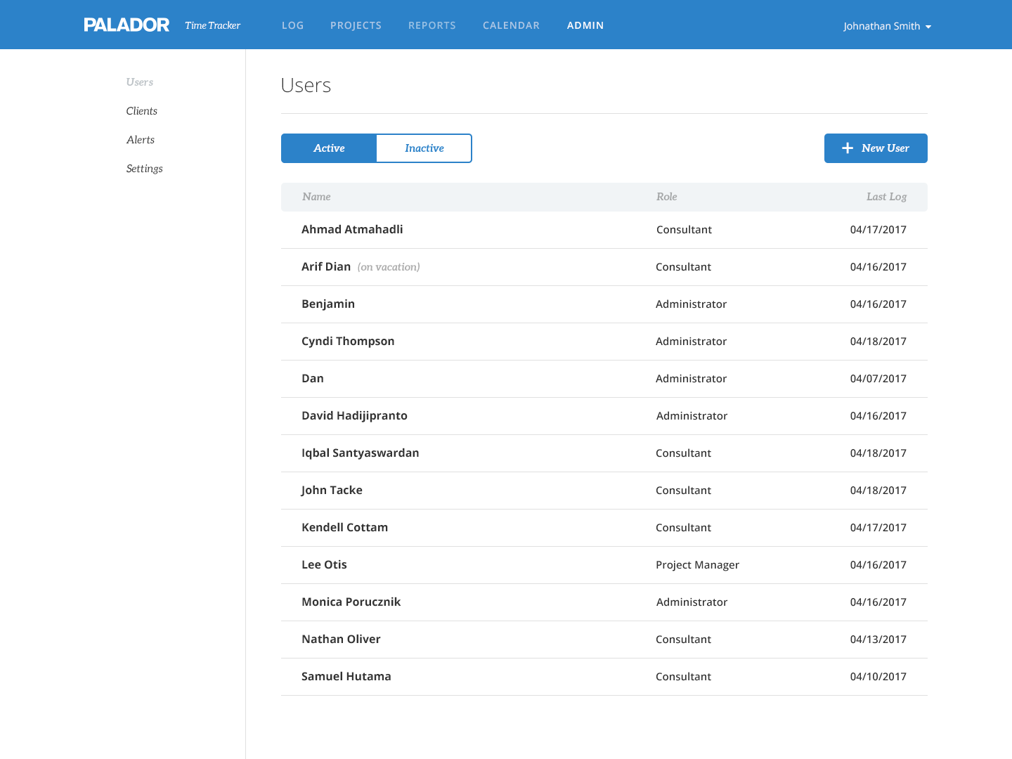 projects page