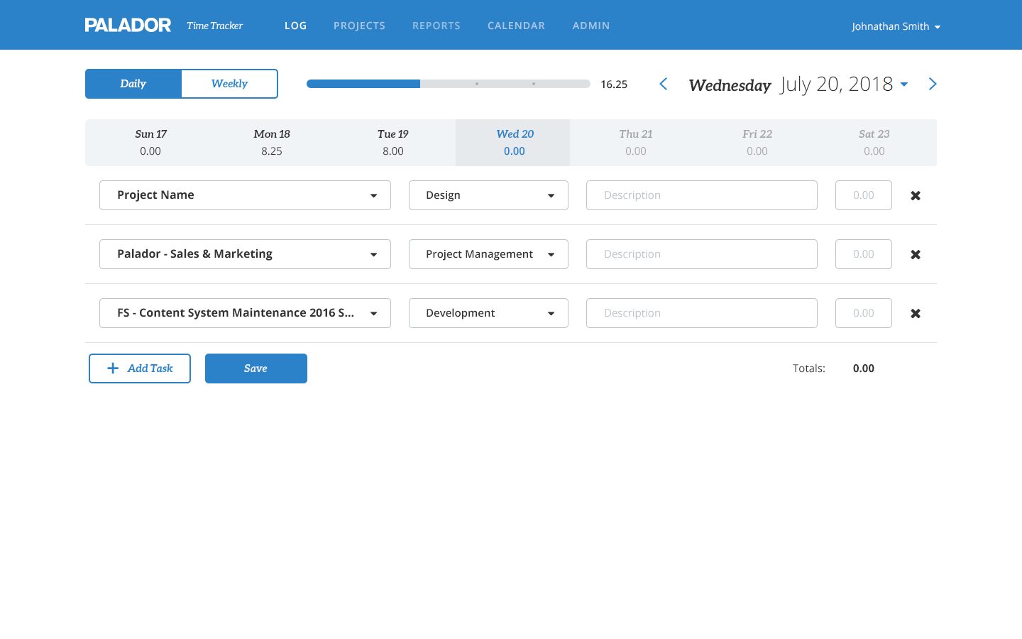 projects page